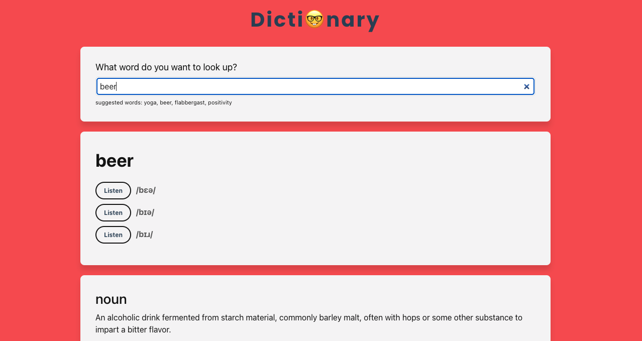 dictionary application